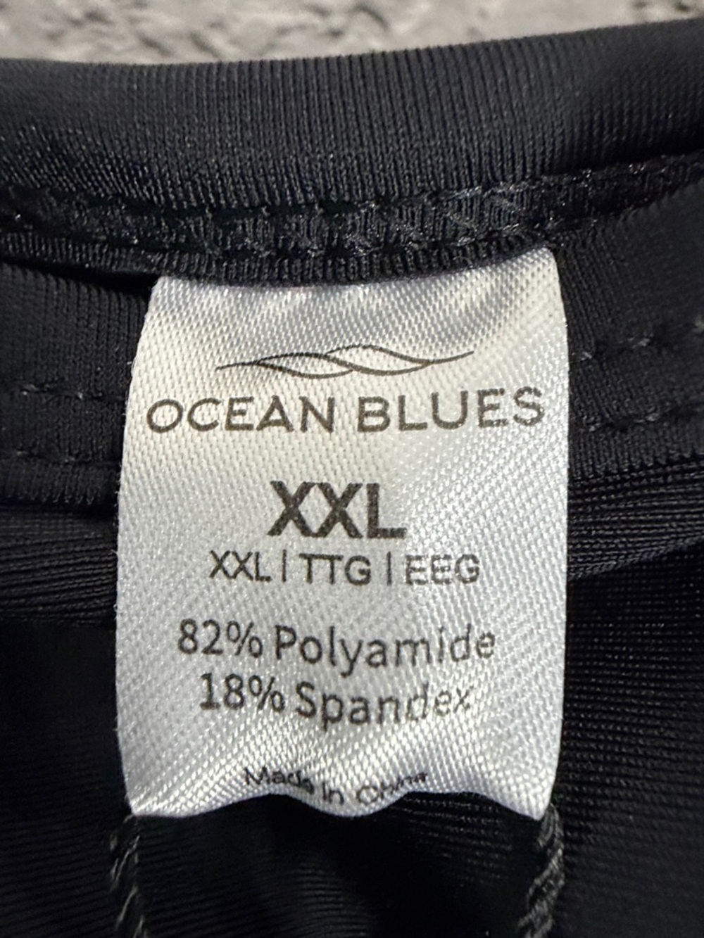 Ocean Blues Black Ruched One-Piece Swimsuit,Size 2XL. - Picture 7 of 13